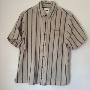 Katin cream striped button down short sleeve.